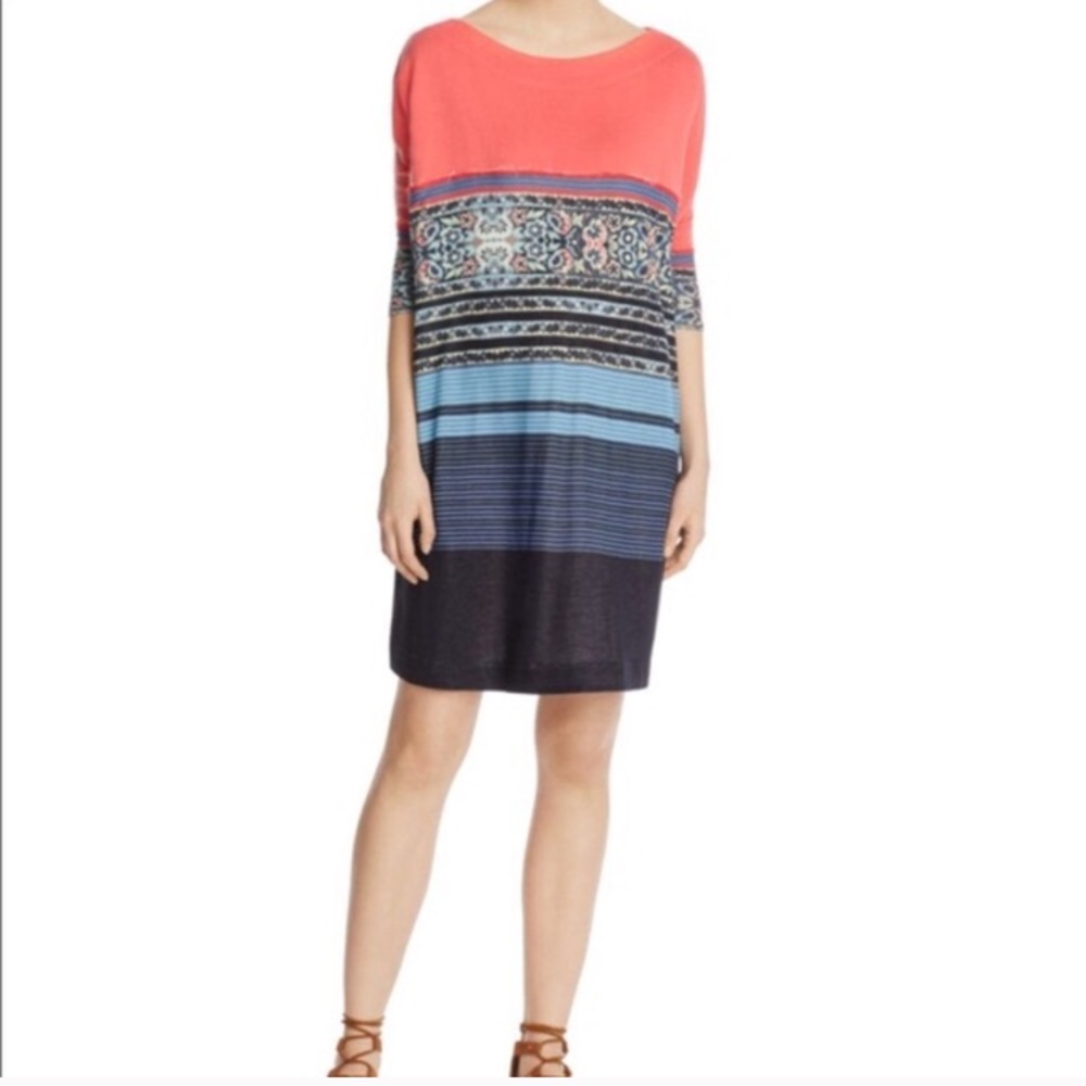 Free People Stepping Out Shifted Print Dress
